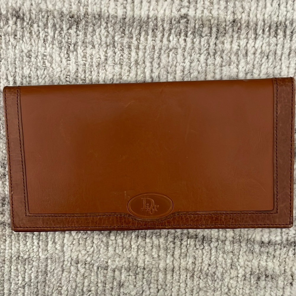 Christian Dior Leather checkbook, credit card, money holder